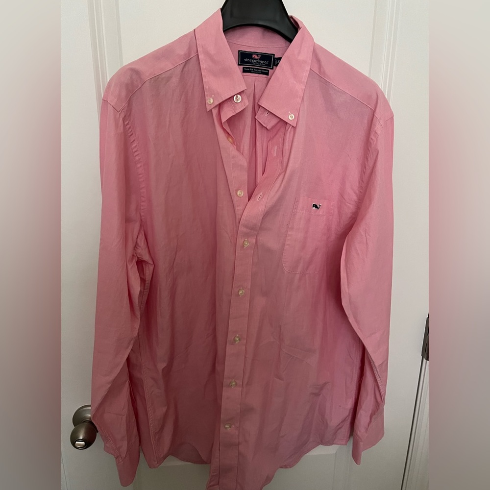 Vineyard Vines Men’s Slim Fit pink Tucker Shirt